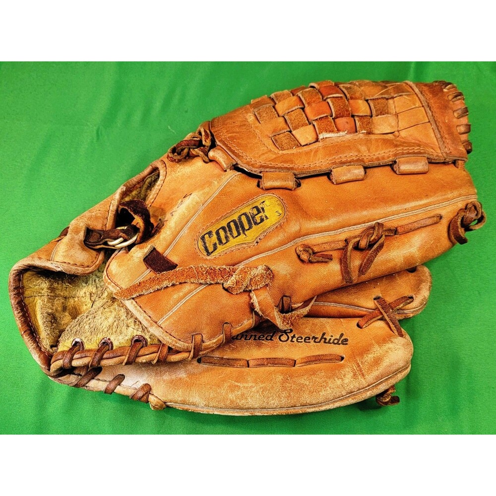 Vtg Cooper Diamond Superline Series 867 Leather Baseball Glove Mitt RHT 12in